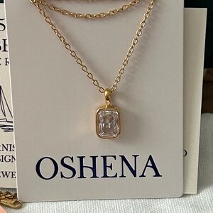 Oshena designer beachwear dainty glow gold necklace New release!
